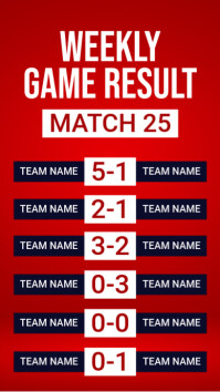 Red List-based Game Result Instagram Story template
