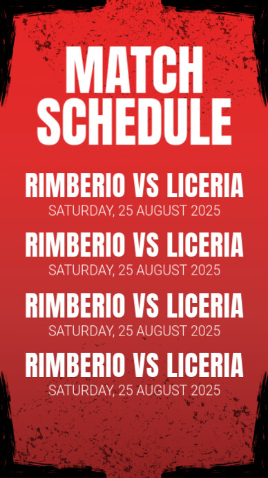 Red List-based Match Schedule Instagram Story template