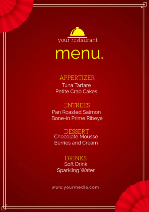 Red List-based Menu List A2 template