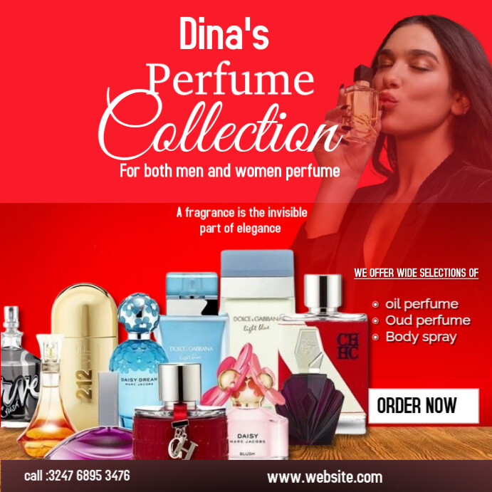 Red List-based Perfume Collection  Instagram Post template