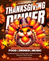 Red List-based Thanksgiving Dinner Holiday Instagram Portrait template