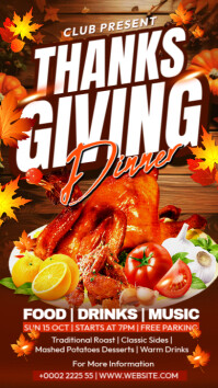 Rojo Thanksgiving Dinner Event Instagram Story Template