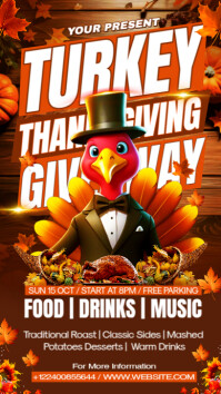 Rød Thanksgiving Giveaway Event Instagram Story Template