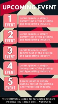 Red List-based Upcoming Event  Instagram Story template