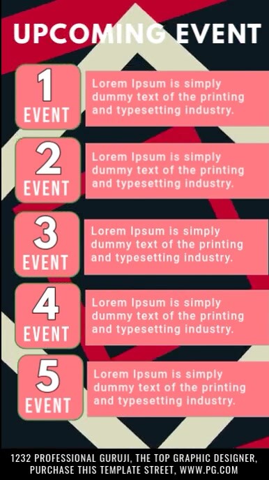 Red List-based Upcoming Event  Instagram Story template