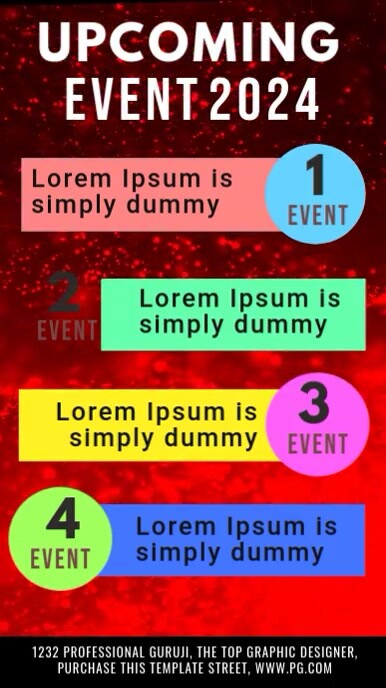 Red List-based Upcoming Event  Instagram Story template