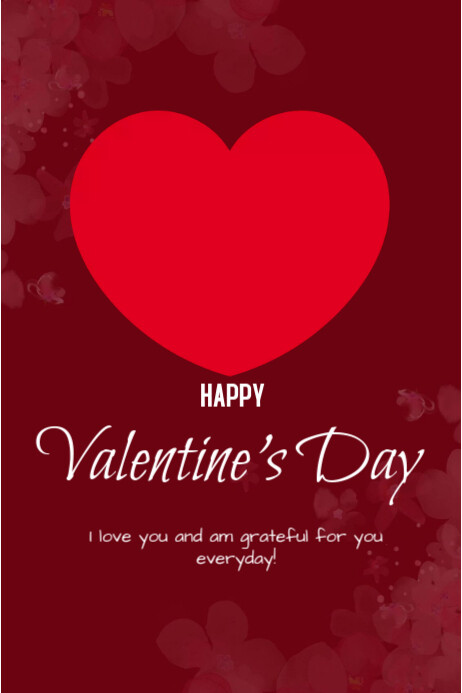 Red List-based Valentine's  Poster template