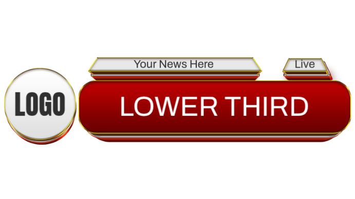 Red Lower Third Title Frame Label Banner For Social Media Ticker ...
