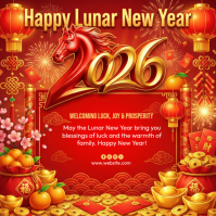 Red Lunar New Year Celebration Instagram Post template