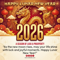 Red Lunar New Year Celebration Instagram Post template