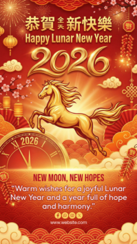 Red Lunar New Year Instagram Story template