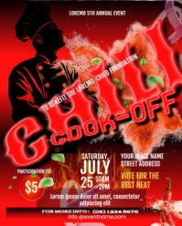 Red Maksimalis Chili Cook Off Instagram Portrait template