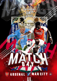 Red Maksimalis Match Day A4 template