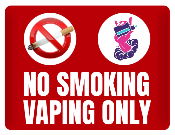 Copy of Red Maksimalis No Smoking Vaping Only Area Sign Pamflet (letter ...