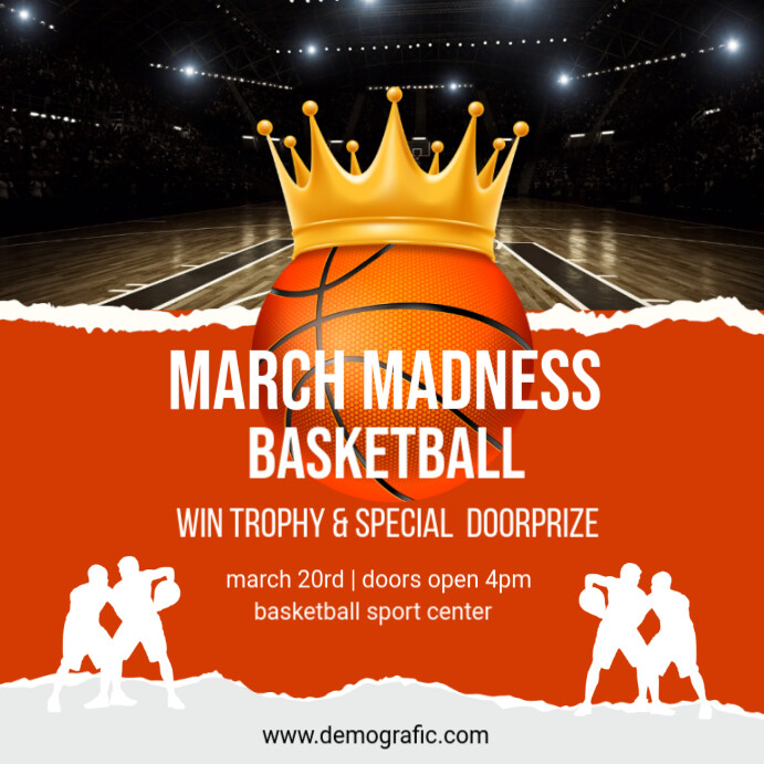 Red March Madness Instagram Post Template | PosterMyWall