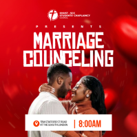 Red Marriage Counseling Event Instagram Post template
