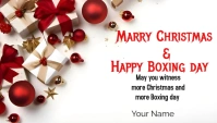 Red marry Christmas and boxing day template En-tête de blog