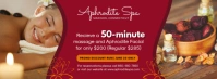 Red Massage and Facial Spa Banner Facebook Cover Photo template