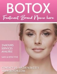 Red Massimalista Botox Volantino (us Letter) Pamflet (Letter AS) template