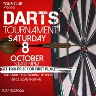 Red Massimalista Darts Post Instagram template