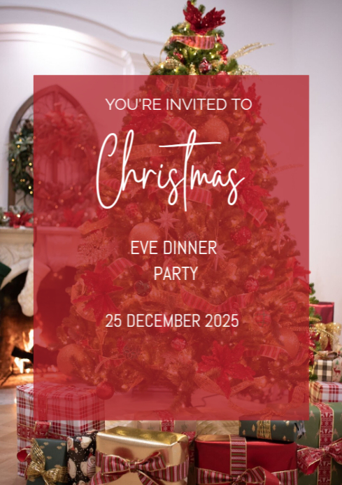 Copy of Red Maximalist 2026 Merry Christmas Design Template A4 ...