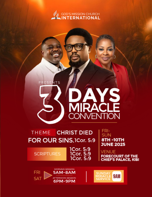 Copy of Red Maximalist 3 Days Convention Design Template Flyer (us ...