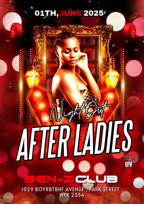 Red Maximalist After Ladies A6 template