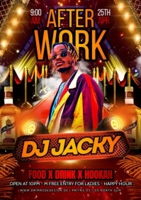 Red Maximalist After Work Party A5 template