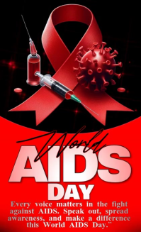 Red Maximalist Aids Awareness Campaign Us Legal template