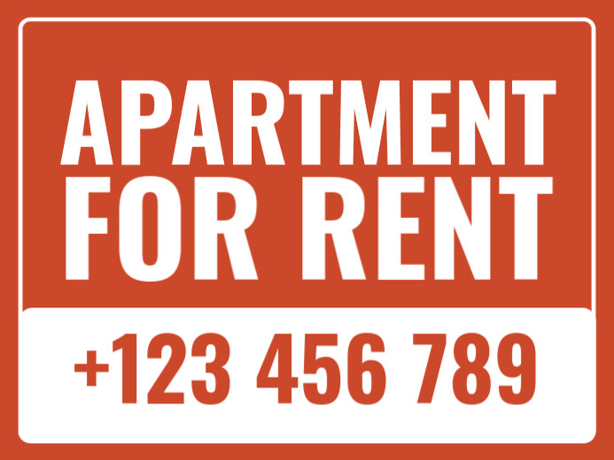 Copy of Red Maximalist Apartment For Rent Yard Sign | PosterMyWall