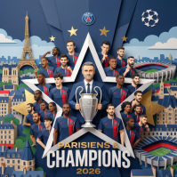 Red Maximalist Arsenal Champions Celebration Square Cuadrado (1:1) template