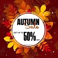 Red Maximalist Autumn Sale  Instagram video Post template