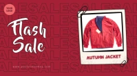 Red Maximalist Autumn Sale Twitter Post template