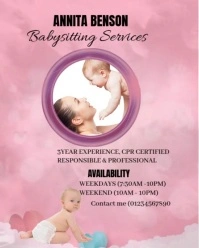 Red Maximalist Babysitting Services Instagram Portrait template