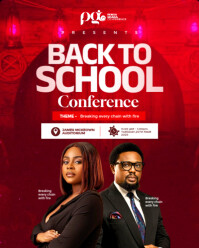 Red School Conference Instagram Portrait Template