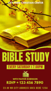 Red Maximalist Bible Study  Instagram Story Instagram-verhaal template