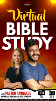 Red Maximalist Bible Study  Instagram Story template