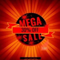 Red Maximalist Big Sale  Instagram Post template