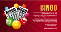 Red Maximalist Bingo Night Facebook Shared Image template
