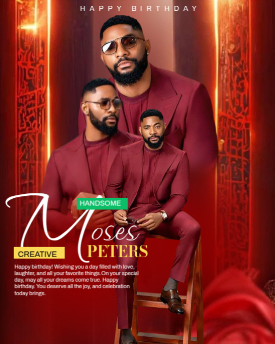 Red Maximalist Birthday Design Template Instagram Portrait | PosterMyWall