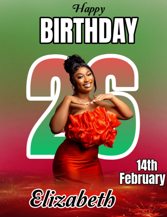 Copy of Red Maximalist Birthday Flyer (us Letter) | PosterMyWall