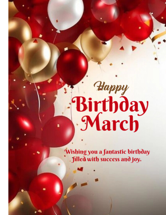 Copy of Red Maximalist Birthday Flyer (us Letter) | PosterMyWall