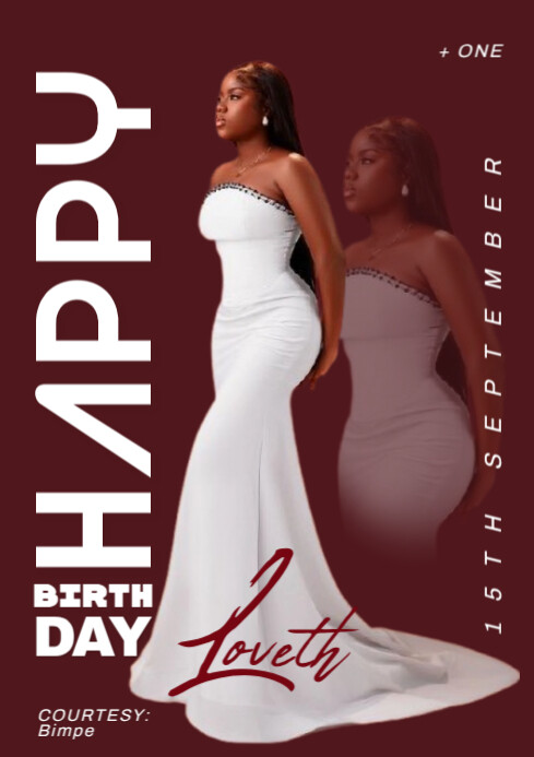 Copy of Red Maximalist Birthday Flyer A4 | PosterMyWall