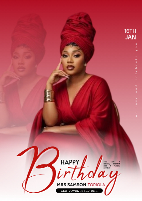 Copy of Red Maximalist Birthday Flyer A4 | PosterMyWall