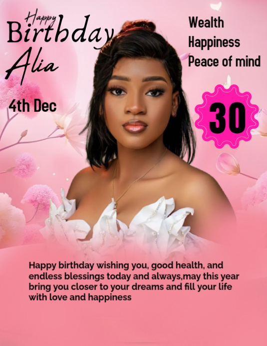 Copy of Red Maximalist Birthday Flyer Flyer (us Letter) | PosterMyWall