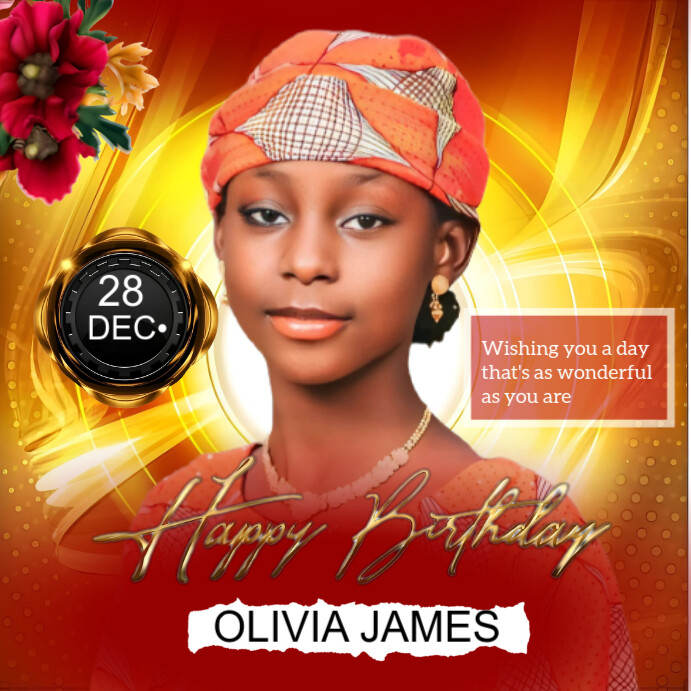 Copy of Red Maximalist Birthday Flyer Instagram Post | PosterMyWall