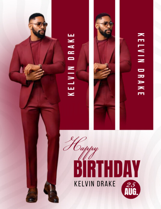 Copy of Red Maximalist Birthday Poster Flyer (us Letter) | PosterMyWall