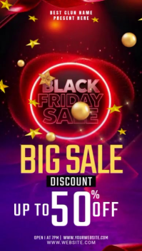 红色 Black Friday Sale Цифровой дисплей Template