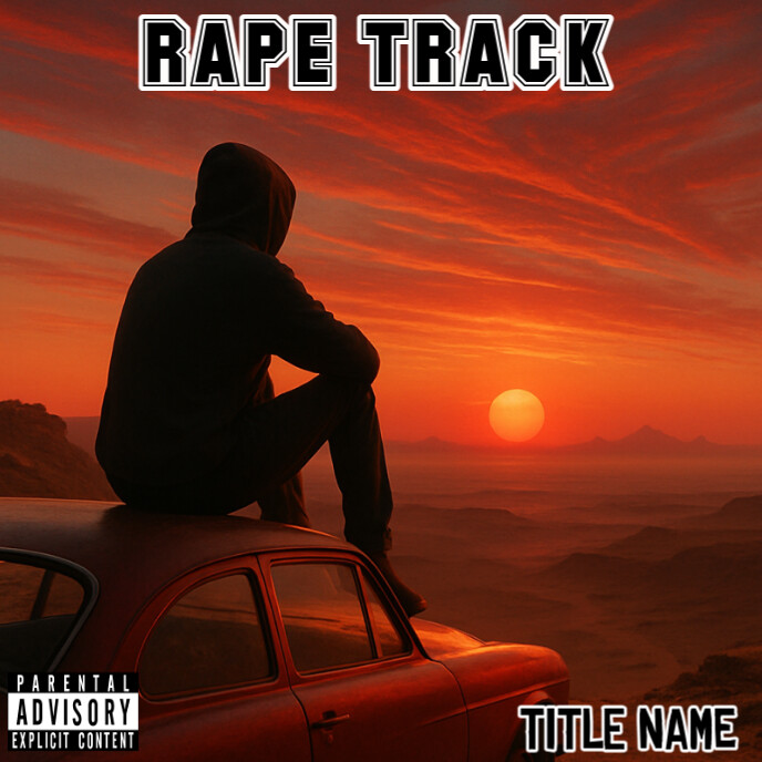Red Maximalist Black Maximalist Sunset Album Cover Album Cover 专辑封面 template