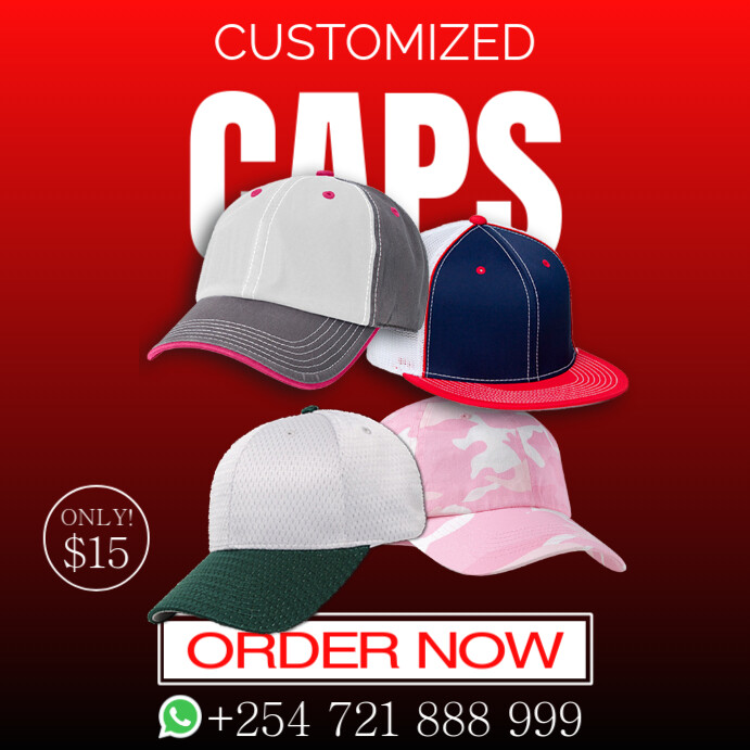 Copy of Red Maximalist Branded Caps Sale Flyer Instagram Post ...
